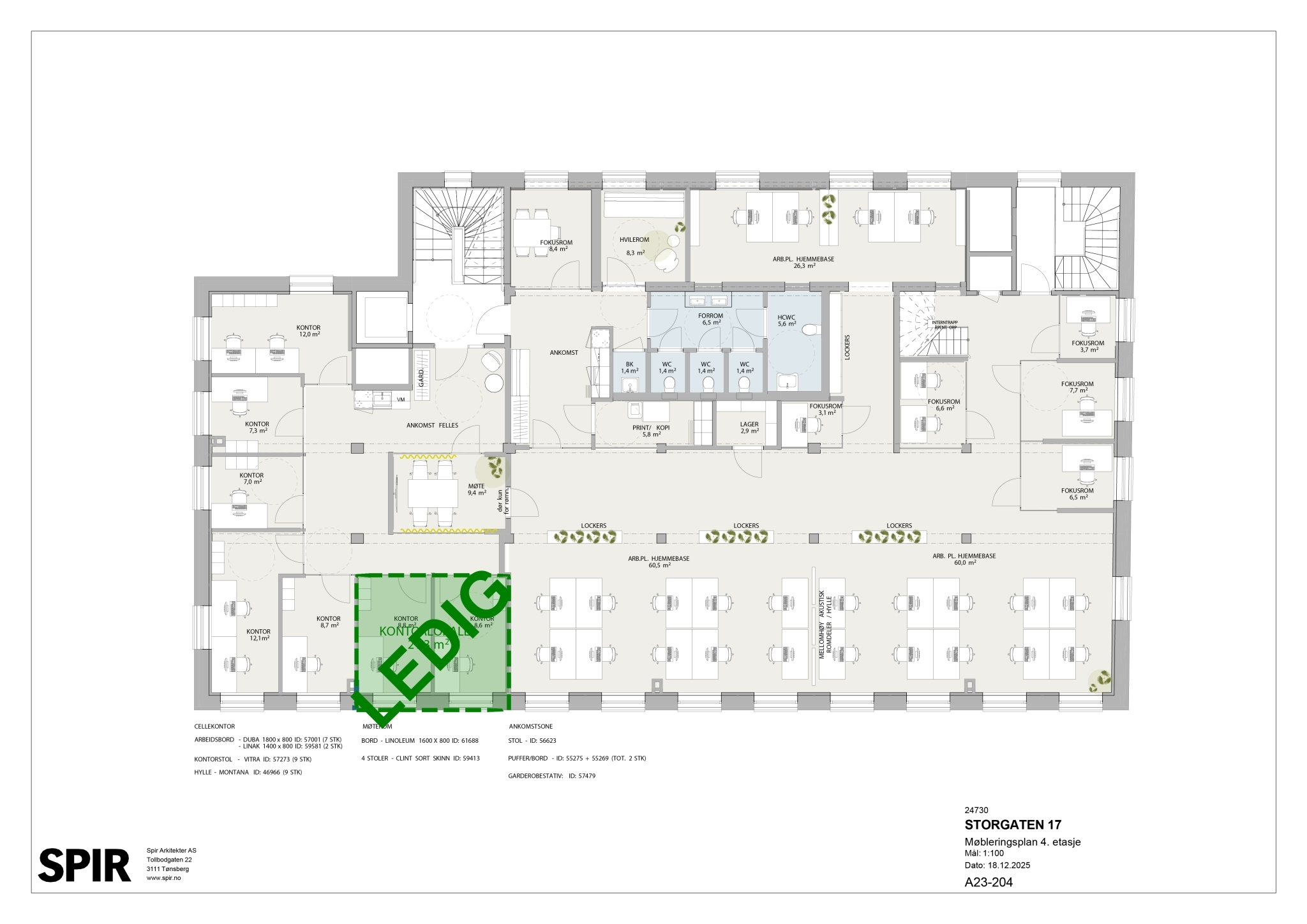 A23 204 Moebleringsplan 4 etasje